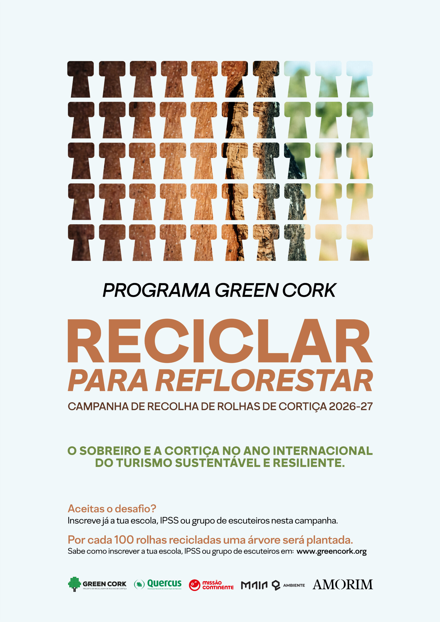 Cartaz da campanha Programa Green Cork 2026-27